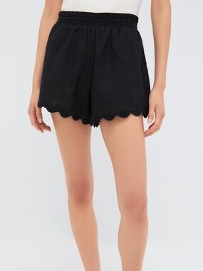 Tuckernuck Ava Linen Shorts in Black